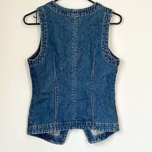 NWT Madewell Denim Crewneck Vest in Concho Wash - Size: 2 - Picture 7 of 13